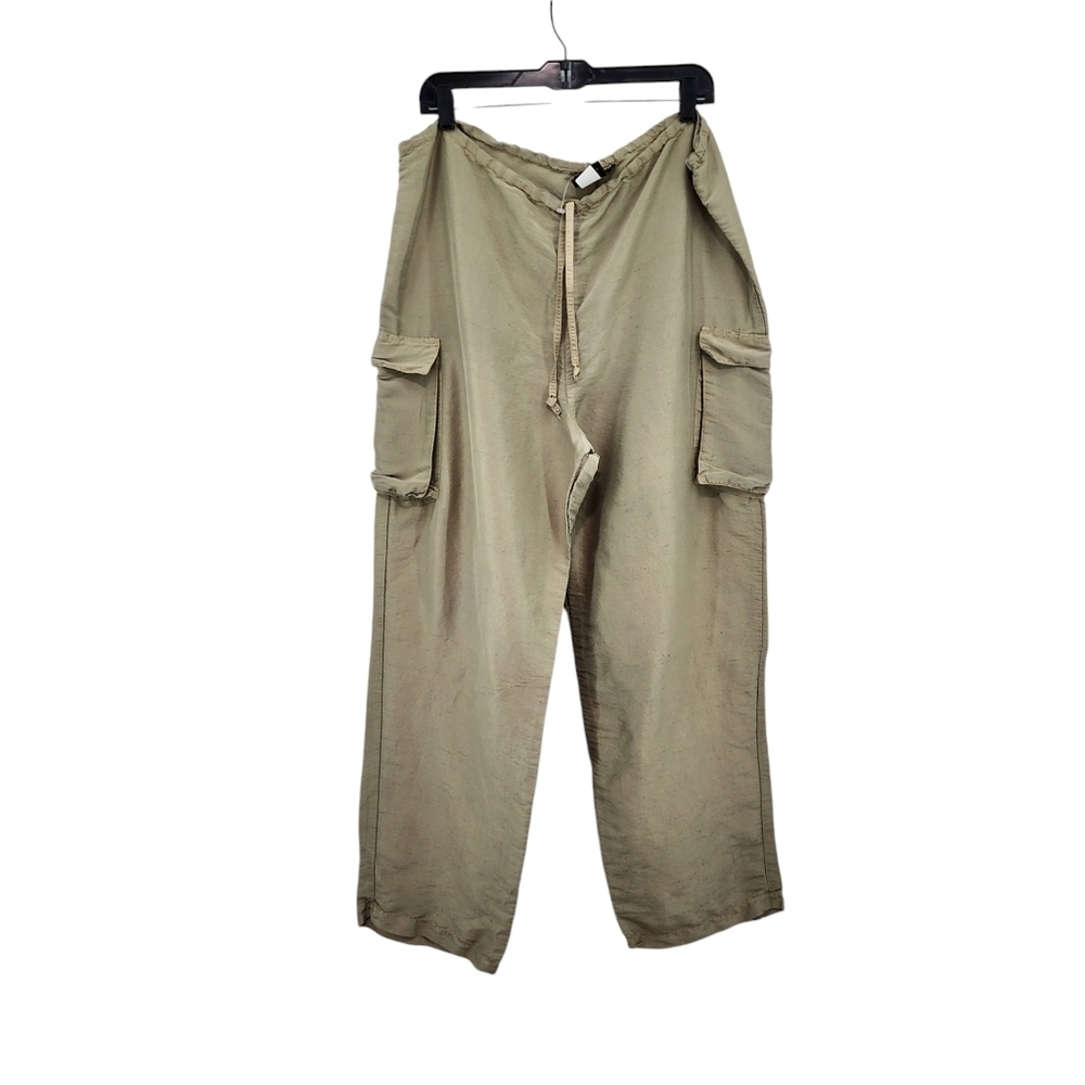 Mike & Tod Vintage Women's 100% Silk Lightweight Straight Leg Cargo Pants - L